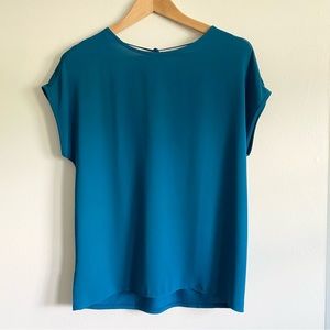 LOFT Scoop Back Relaxed Fit Tee in Teal
